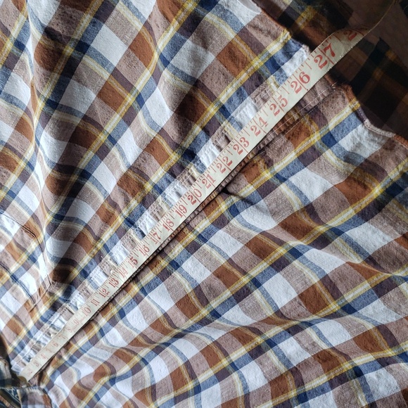 Rye by Hawker Men's Blue and Brown Long Sleeve Shirt Size L-Tall - Picture 9 of 11